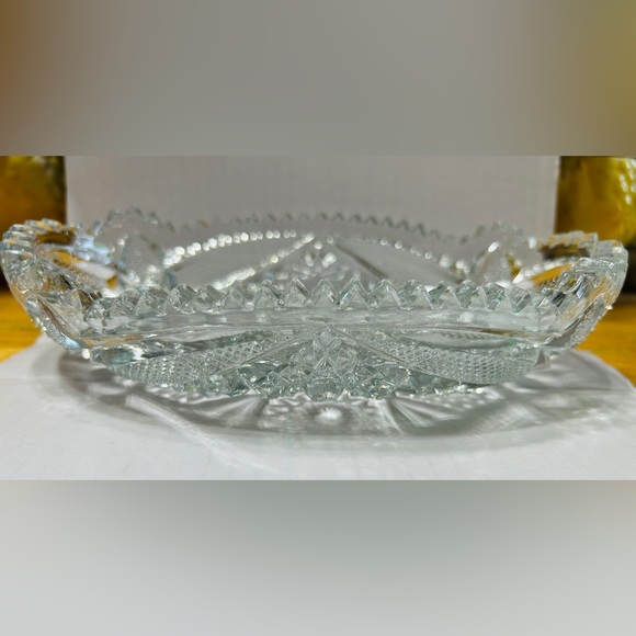 Vintage celery boat, Imperial Glass Co. American Brilliant Period. Sawtooth edge - Picture 4 of 5